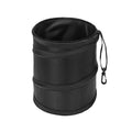 Ginsco 2 Gallons New Leakproof Car Trash Can, Compact Trash Can Pop-up Collapsible Hanging Car Trash Bin with Hook and Loop, Waterproof PEVA Liner Open-Top Garbage Can for Cars Home Office