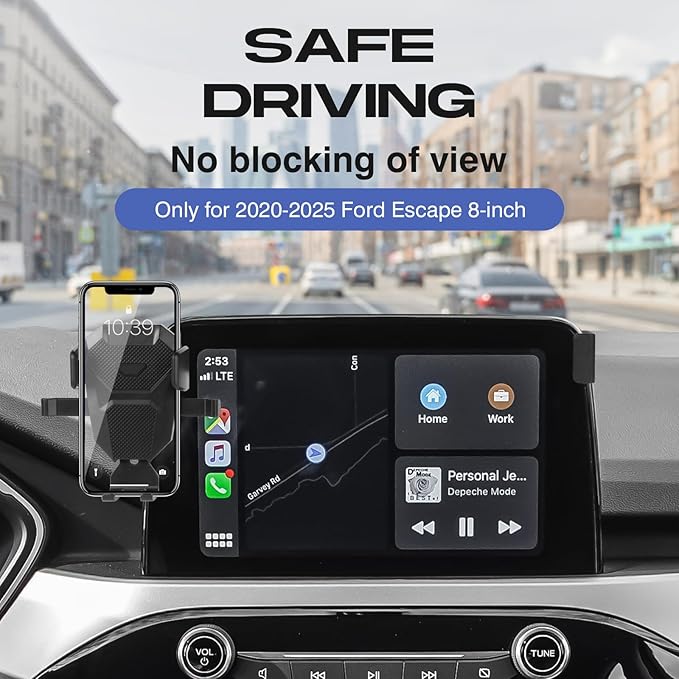 Car Phone Holder for 2020-2025 Ford Escape Accessories,Adjustable Explorer Phone Mount for 8-inch Screen,Hands-Free Ultra Stable Phone Stand
