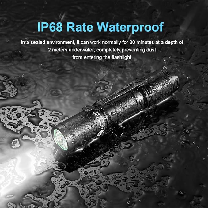 LUMINTOP Tool AA 2.0 EDC Flashlight, Pocket-Sized Keychain Light, Super Bright 650 Lumens, 5 Modes with Mode Memory, IP68 Waterproof LED Torch for Camping Hiking Emergency