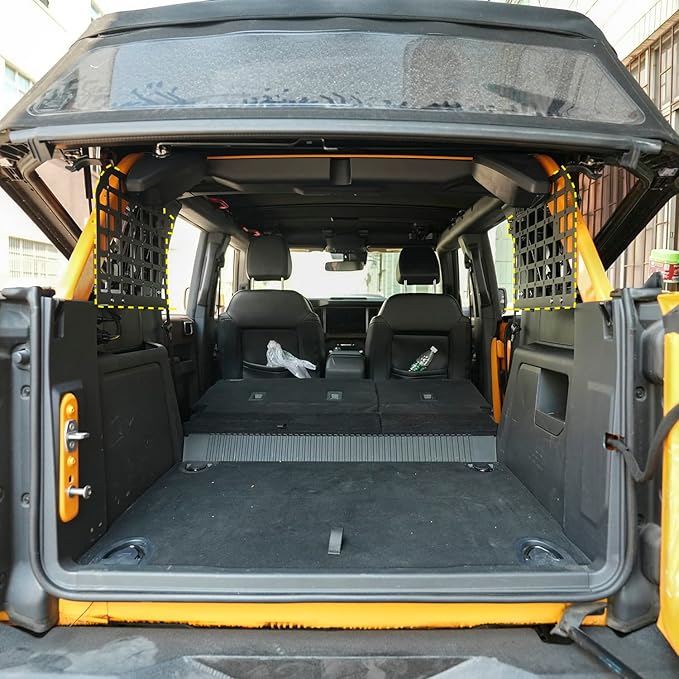 HIGH FLYING for Ford Bronco 4dr 2021 2022 2023 2024 Car Accessories Modular Storage Molle Panel Shelf Luggage Carrier Trunk Organizer Aluminum Alloy A Set (Side Panel)