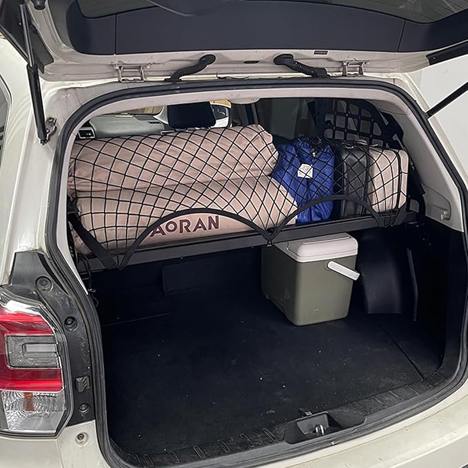 HIGH FLYING for Subaru Forester 14-18 Car Accessories Modular Storage Molle Panels System Trunk Shelf Luggage Storage Carrier Trunk Organizer Aluminum (Side Panels+Shelf with Power Tailgate)