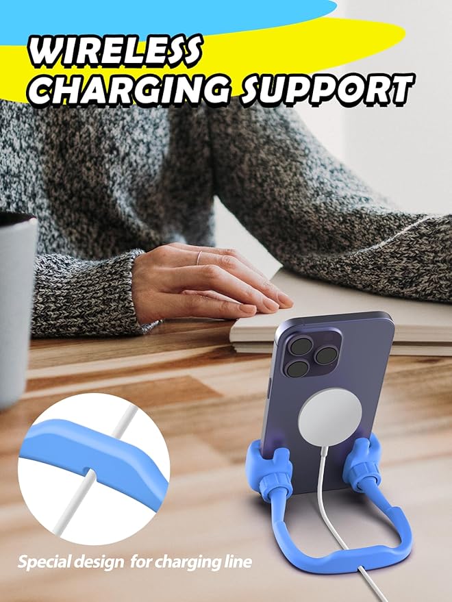 Stocking Stuffers for Teens Boys Men: Cell Phone Stand Flexible Thumbs Up Lazy Cellphone Holder for Desk Hand Funny Christmas Ideas Gifts for Women Adults Husband Him Kids Dad Cool Stuff Gadgets