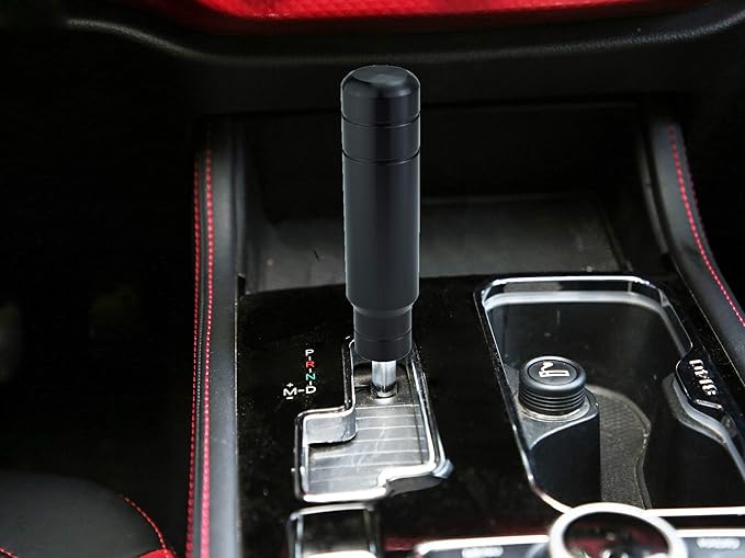 Abfer Metal Heavy Shift Knob, 5" Aluminum Alloy Weighted Gear Lever Stick Shifter Handle Fit Most Manual Vehicle (Black)