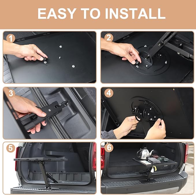 Trunk Storage Rack Table Compatible with Toyota Land Cruiser 250 Prado LC250 J250 2024 2025, Car Modular Storage Panel Foldable Interior Accessories