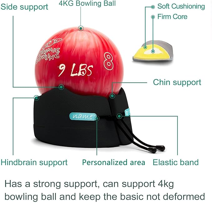 Travel Pillow, Super Neck Chin Head Support, Memory Foam, Neck Pillows for Travel Sleeping Airplane Car Office with Compact Carry Bag Black Small