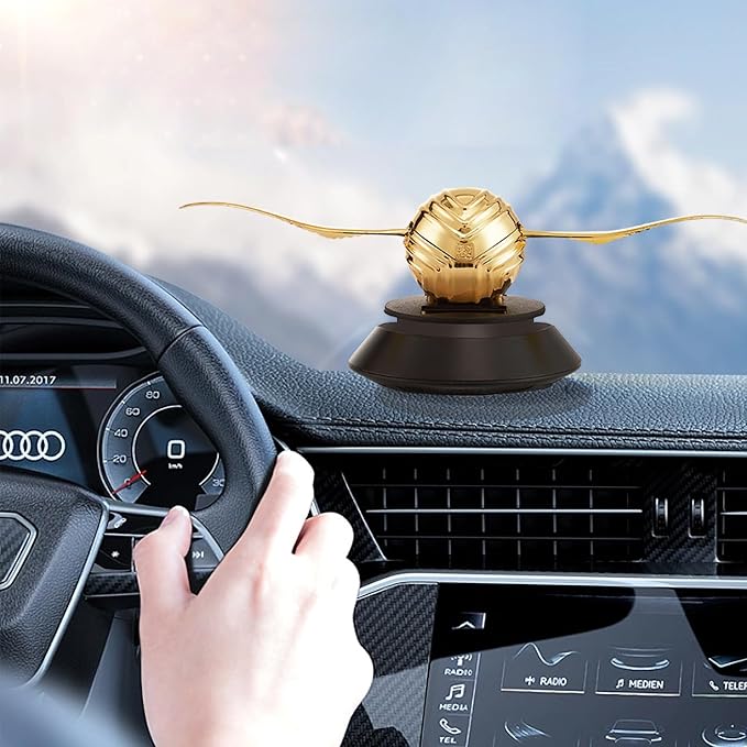MAJESTY`S SECRET PHEROMAX Solar Car Air Freshener Diffuser, Odor Eliminator for Vehicle Scenting Device, Long Lasting Scent for Auto, Automotive Accessories Interior Scent Diffuser (gold)