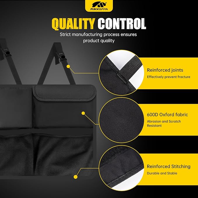 MIKKUPPA Trunk Organizer for SUV - 42"*18" Large Hanging Backseat Trunk Storage for Subaru Crosstrek Forester Outback, Jeep Wrangler Grand Cherokee Compass, Ford Bronco Escape Explorer Edge, Toyota