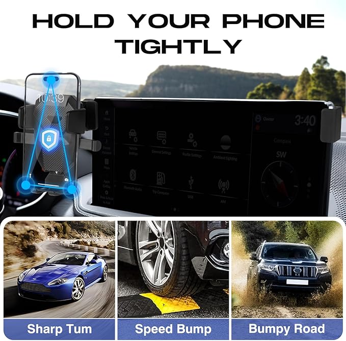 Car Phone Holder for 2022-2025 Acura MDX Accessories,Adjustable GPS Acura MDX Phone Mount for 12.3-inch Screen,Hands-Free Ultra Stable Air Vent Phone Stand