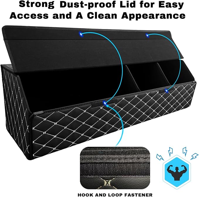 Car Trunk Organizer for Mazda3 - Custom Fit,All-Season Use，Adjustable Partition Design,Large Space Outdoor Trunk Organizer,Leather,for Mazda3 2004-2009