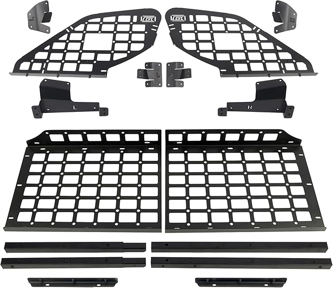 HIGH FLYING for Subaru Forester 14-18 Car Accessories Modular Storage Molle Panels System Trunk Shelf Luggage Storage Carrier Trunk Organizer Aluminum (Side Panels+Shelf with Manual Tailgate)