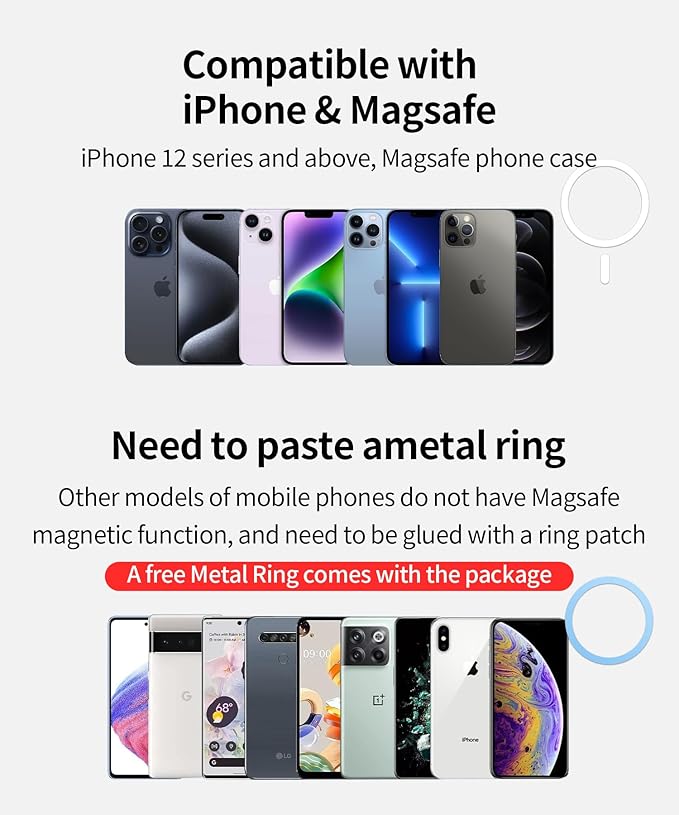 Car Phone Holder for 2025 BMW 4 Series 2025 BMW i4 Accessories, 360° Rotation Phone Mount Compatible with MagSafe, Cell Phone Holder Does Not Affect Air Vent