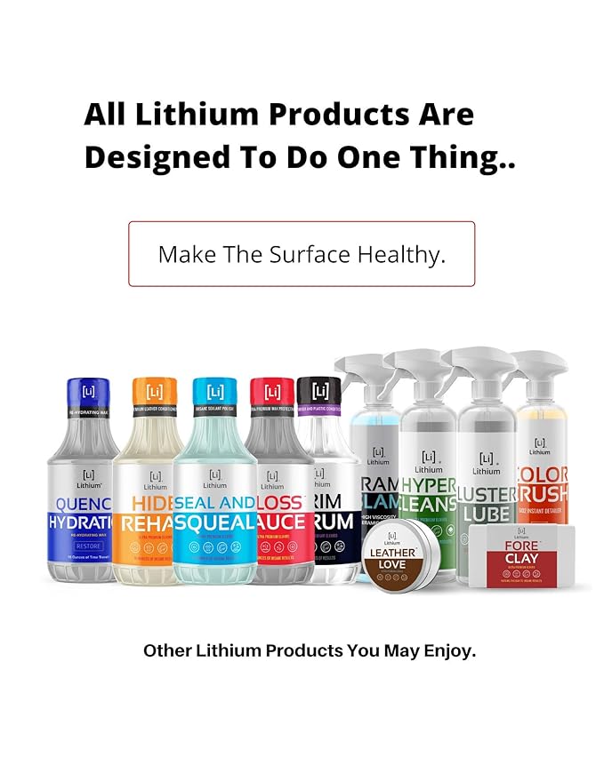Lithium Leather Love Car Leather Cleaner and Conditioner - Deep Hydrating All Natural Premium Care For Car Interior that Restores, Rehydrates and Protects (8oz)