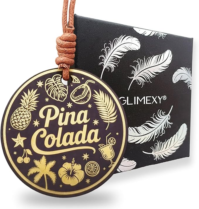 Leather Air Freshener for Car Pina Colada Crazy Horse Leather Car Mirror Hanging Accessories Multi Purpose Car Charm for Interior Decor Gifts for Friends Women