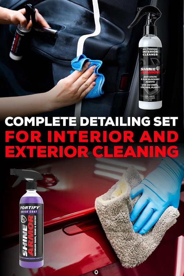 SHINE ARMOR Car Care Bundle, Ceramic Coating and Interior Cleaner