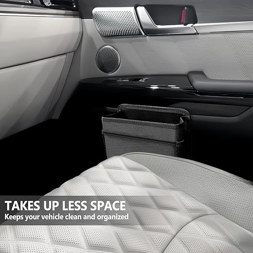 Mini Car Trash Can, Hanging Car Trash Bin Foldable Garbage Organizer for Vehicle Essentials