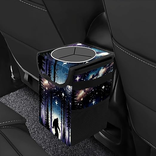 Bigfoot Car Trash Can with Lid Collapsible Reusable Waterproof Car Garage Bag,Automotive Garbage Can,Car Accessories Interior Car Organizer