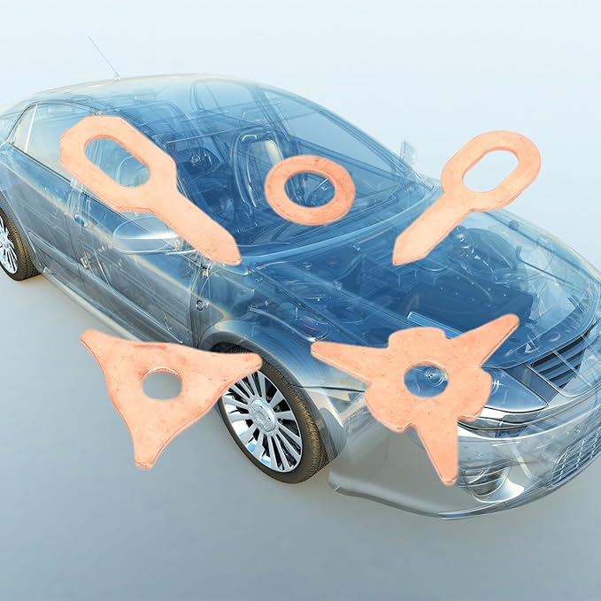 110 Pcs Dent Puller Rings, 5 Kinds Triangle/OT/Round Dent Pulling Straight Washer Dent Pulling Puller Rings for Car Body Welding Repair Tool Set