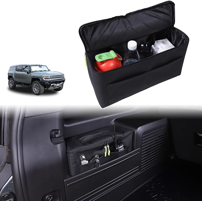 Car Trunk Organizer Storage Bag Cargo for Hummer EV SUV 2024 2025 2026 Accessories Trunk Side Window Luggage Storage Bag Foldable Collapsible Large Capacity Stable Multi-Function-Trunk Organization