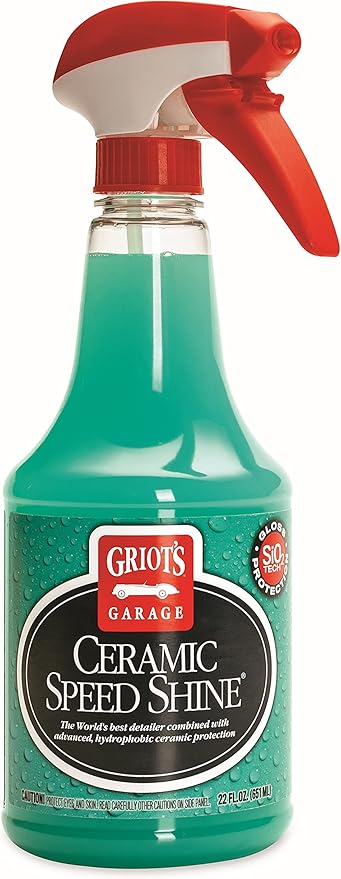 Griot's Garage Ceramic Speed Shine Detail Spray for Car Detailing, Provides a High-Gloss Finish and Extends Life of Coatings, 10945, 22 oz