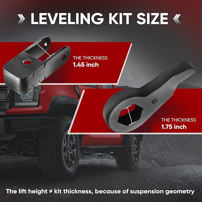 1-3 Inch Lift Leveling Kit - Lift Suspension Kit Compatible with 1999-2007 Chevy Silverado 1500 4WD, GMC Sierra 1500 4WD