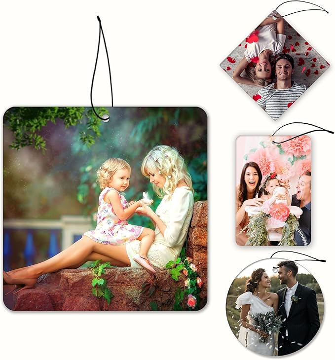 Custom Air Freshener for Car Custom Car Air Fresheners with Pictures, Car Accessories for Men, Boyfriends, Family, Gifts