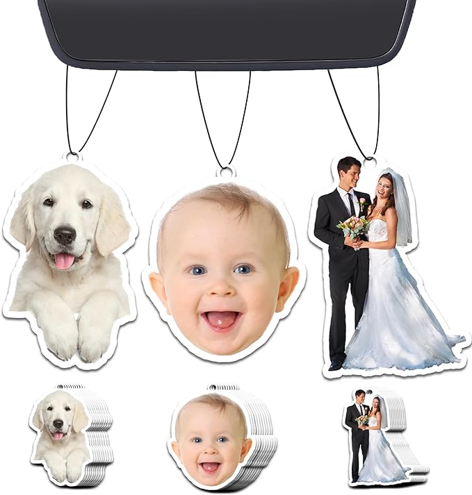 10-1000Pcs Custom LOGO Air Fresheners, Customized Bulk Car Air Freshener, Personalized Photo Company Text LOGO Air Fresheners Brand Wedding Gifts (Crop)