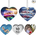 10/20/50/100Pcs Custom Logo Air Freshener for Car Bulk,Wholesale Personalized Double-Sided Car Air Fresheners with Photo Text Logo (Heart 10Count)