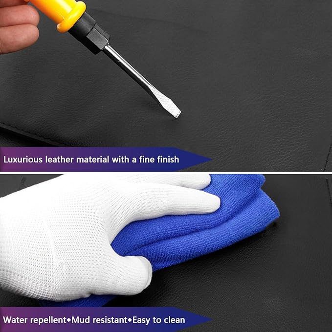 Popular Items Car Seat Back Pocket, Rear Seat Storage, Stain Proof, Car Storage Pocket, Seat Back Pocket, Premium Waterproof PU Car Seat Back Organizer（Black）