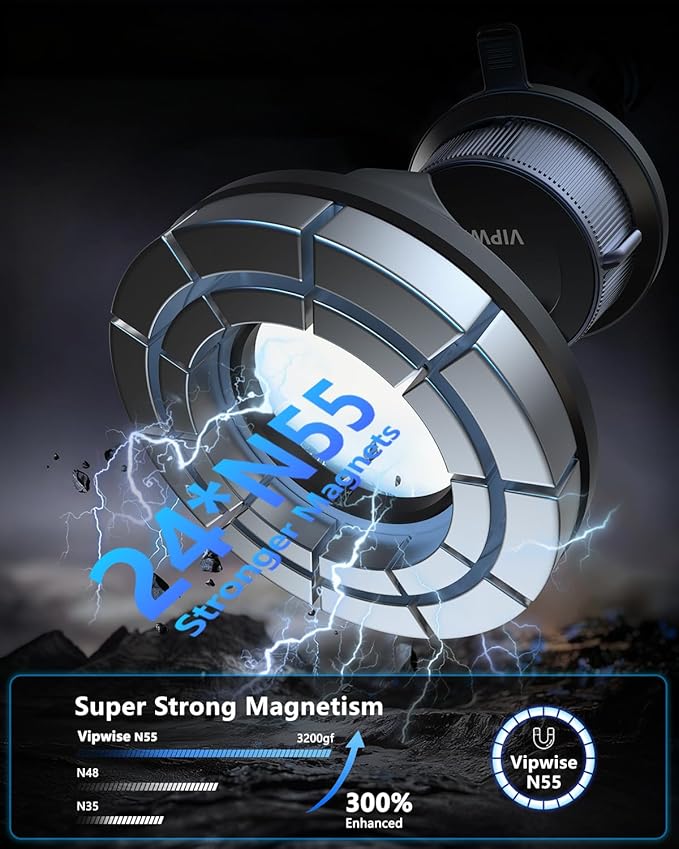 Magnetic Phone Holders for Your Car [89+LBS Suction & 3200gf Magnetic] 360° Adjustable Magsafe Car Phone Mount, Vacuum Suction Cup Car Mount for iPhone 17 Pro Max 16 15 14 13 12 Air Plus