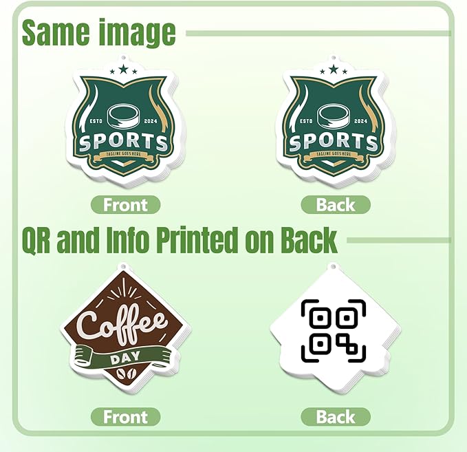 10-1000 Pcs Custom Air Fresheners with Picture - Personalized Photo Logo Text Double Sided Air Freshener Customized Bulk Gifts for Car Business Branding Events (Special Shape, Various)