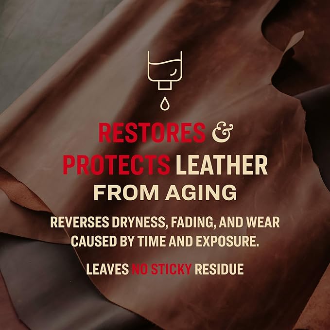Tanner's Preserve Leather Conditioner, Rejuvinates & Restores Finished Leather, Use for Cars & Interiors, Couches & Furniture, Saddles & More, 8 Fl Oz