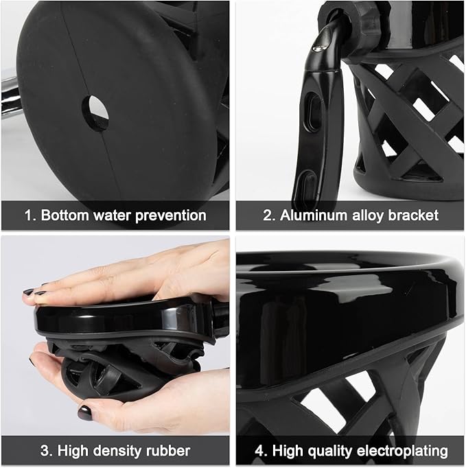 PSLER Motorcycle Drink Cup Holder Handlebar Mount Universal for Dyna Fat Bob Touring Road Glide Street Electra Glide Softail 1996-up Goldwing GL1800 2018-up