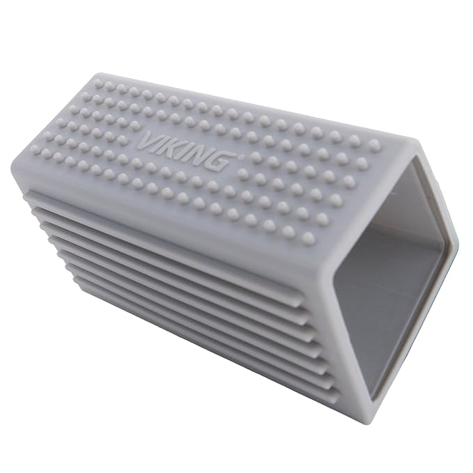 VIKING Pet Hair Remover for Car Detailing Kit, Reusable Dog and Cat Hair Remover, Silicone Brush for Carpet, Home, and Automotive Use, Grey, 4.8 x 2.5 x 3 Inch