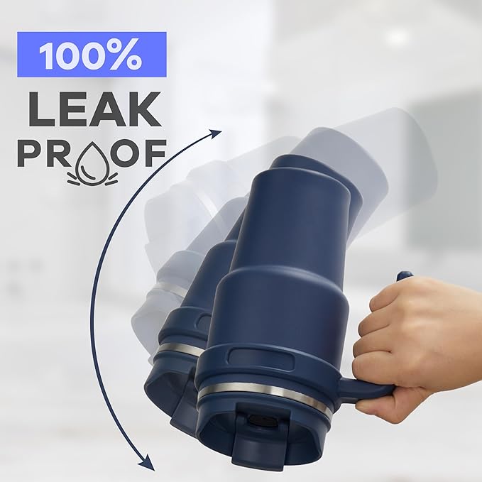 ALOUFEA 20 oz Insulated Coffee Mug Tumbler with Handle, Stainless Steel Travel Mug Tumbler with Lid and Straw,Double Wall Vacuum Leak Proof Ice Coffee Thermal Cup, Army Green