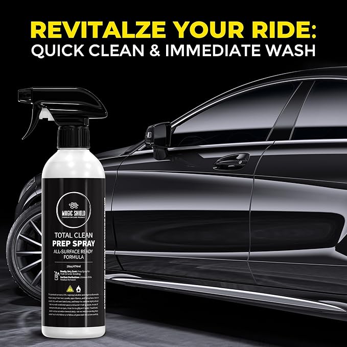 Prep Spray – Must Wash After Use | Ideal for Ceramic Coating Prep | Wax & Grease Remover for Auto Detailing | Ultimate Surface Cleaner - 16oz