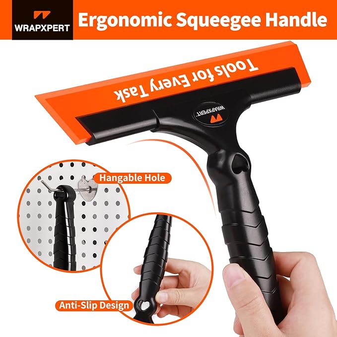 WRAPXPERT Window Tint Squeegee 8.3-Inch Silicone Squeegee for Car Windows, Window Tint Tool Kit for Windshield, Side Mirror, Shower Glass, and House Windows/Door Cleaning