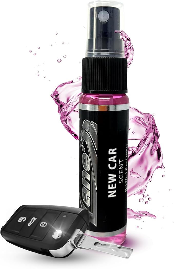 LANE’S Premium Car Air Freshener "New Car" - 1oz Water-Based, Long-Lasting Auto Scent Spray - Food, Pet, Odor Smell Deodorizer for Cars, Trucks, SUVs' Interior Leather, Carpet, Upholstery