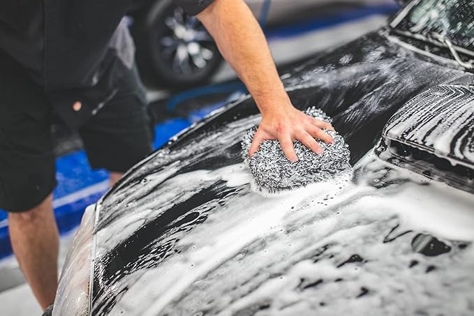 The Rag Company - The Cyclone Ultra Wash Mitt + Cyclone Ultra Wash Pad 6in x 8in Combo Pack - Microfiber Blend, Twist Loop Interior Liner Ideal for Foam, Soap + Bucket, & Rinseless Washing Methods