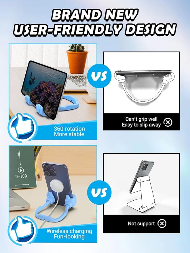 Valentines Day Gifts for Teen Boys Girls Kids: Thumbs Up Lazy Phone Stand Holder Gift for Men Women Adults Funny Gadgets Teenage Dad Father Mom Husband Wife Who Have Everything Cute Things
