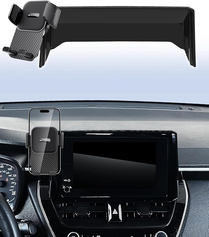 Car Phone Holder for Toyota Corolla/Corolla Hatchback 2019-2026/Corolla Cross 2022-2026 Accessories 8-Inch Screen Fixed Clip, Automobile Cradles Phone Mount, Cell Phone Base Not Block Air Vent