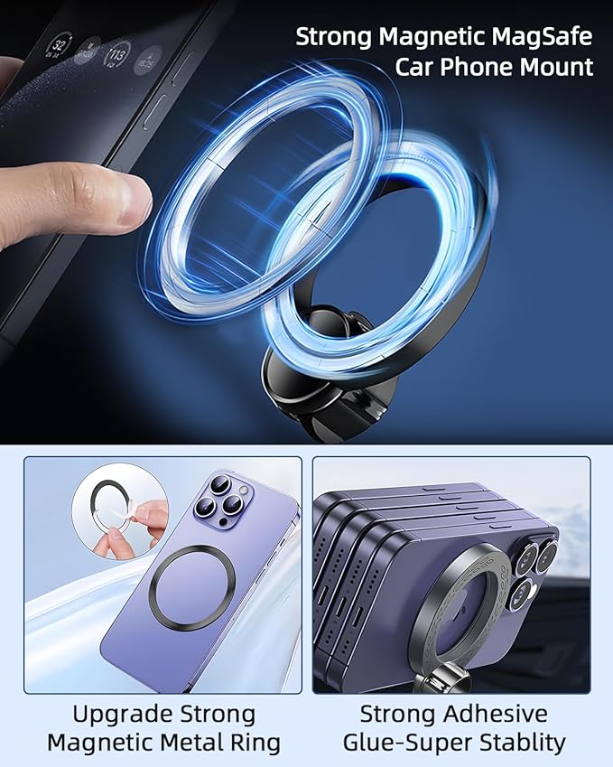 PZK Car Phone Mount for Honda CRV CR-V 2017 2018 2019-2020 2021 2022 Accessories 5th Gen CRV Custom Air Vent Car Phone Holder Magnetic Hands Free 360° Rotation Phone Automobile Cradles