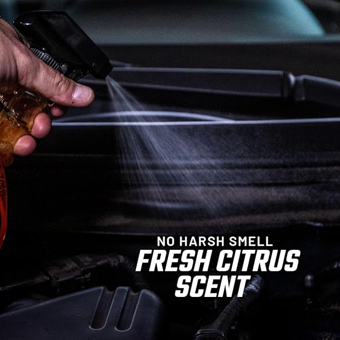 Slick Products Heavy-Duty Cleaner & Degreaser – Professional Strength Citrus Formula for Tires, Wheels, Engines, Chains & Tough Grime – Ready to Use or Dilute, 128 oz