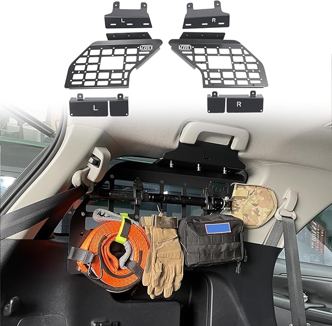 HIGH FLYING for Toyota Fortuner 2016-2024 Car Accessories Modular Storage Molle Panels System Trunk Shelf Luggage Trunk Organizer Aluminum Alloy (Side Panels)