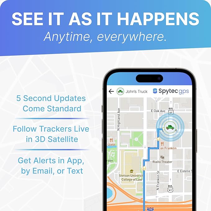 Spytec Atlas GPS Tracker for Vehicles & Kids | Up to 14-Day Battery Life | Waterproof Magnetic Case, Geofencing, Portable Real Time Mini GPS Car Tracker w/Lifetime Support | Subscription Required