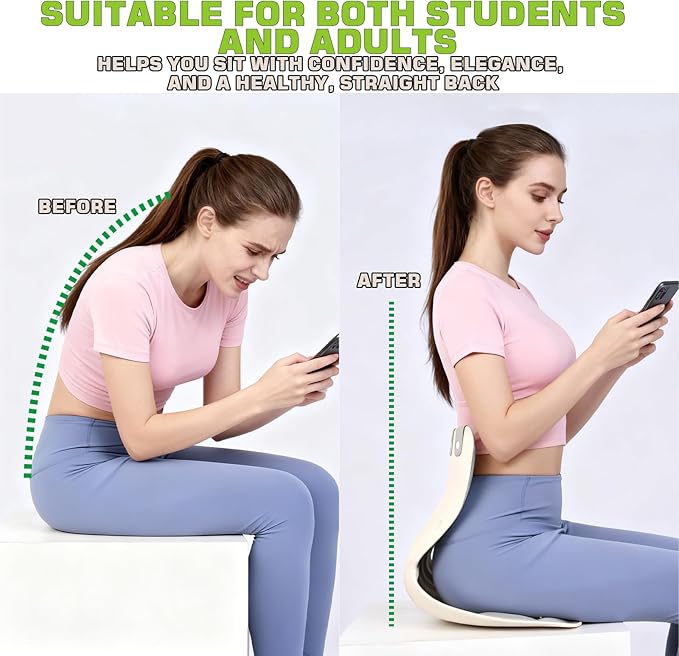 3 PCS Ergonomic Back and Lumbar Support Pillow for Office Chair, Legless Floor Seat with Back Support and Detachable Cushion, Office Chair Posture Corrector for Family Sets