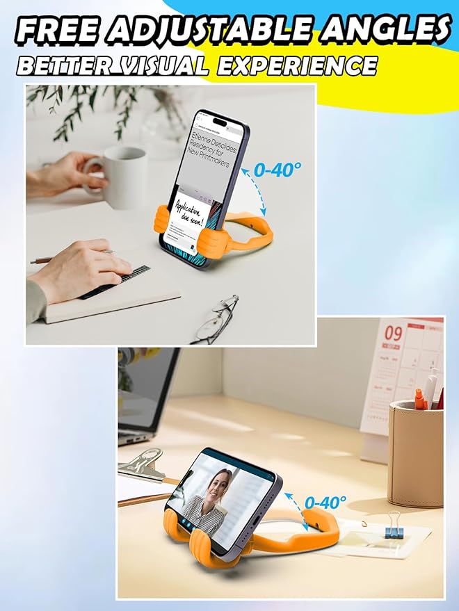 Valentines Day Gifts for Teens Girls Women Cell Phone Holder: Thumbs Up Lazy Phone Stand Gifts for Adults Kids Boys Men Teenager Wife Mom Funny Gag Gadgets Ideas Who Wants Nothing Gift for Easter