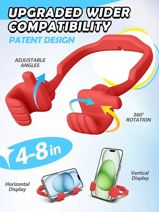 Valentines Day Gifts for Teens Girls Her Women Cell Phone Holder: Adjustable Thumbs Up Phone Stand Gift for Adults Kids Men Boy Teenage Wife Mom Grandma Funny Gadgets Trend Stuff Ideas Gift for Easter