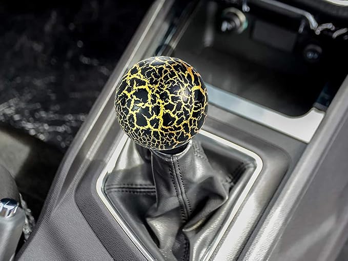 Lunsom Gear Shifter Knob, Resin Shift Ball Round Head Stick Handle Fit Most Automatic Manual Transmission Car (Black)