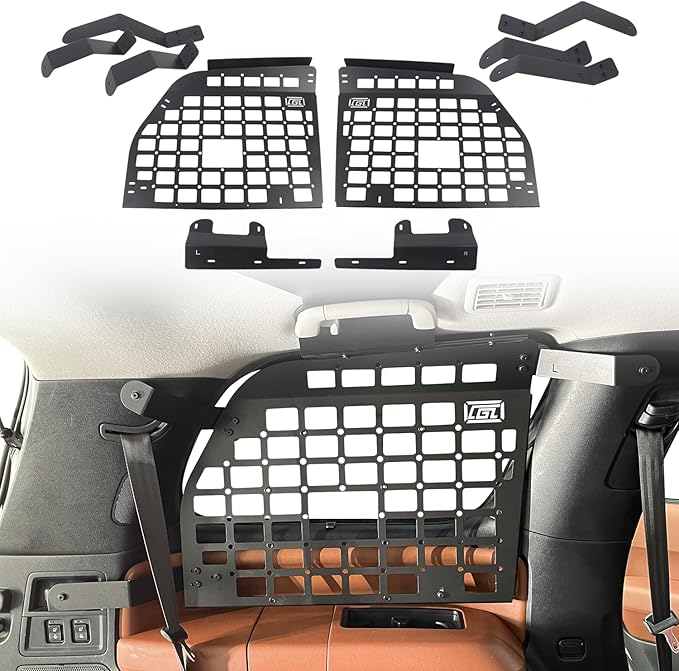 HIGH FLYING for Toyota Sequoia 2008-2022 Car Accessories Modular Storage Molle Panels System Trunk Shelf Luggage Storage Carrier Trunk Organizer Aluminum Alloy (Side Panels)