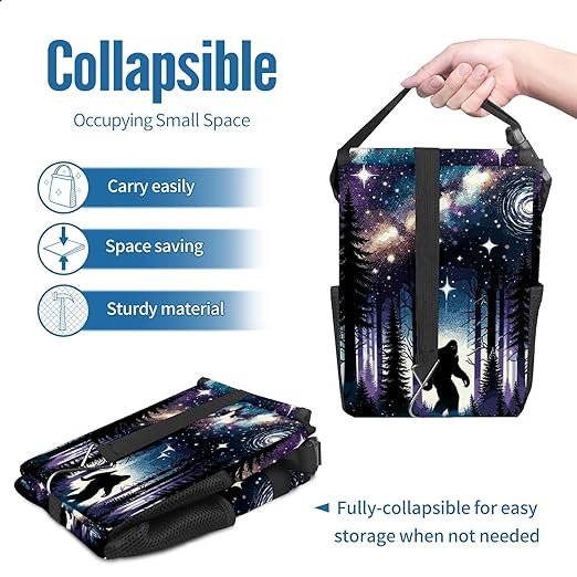 Bigfoot Car Trash Can with Lid Collapsible Reusable Waterproof Car Garage Bag,Automotive Garbage Can,Car Accessories Interior Car Organizer